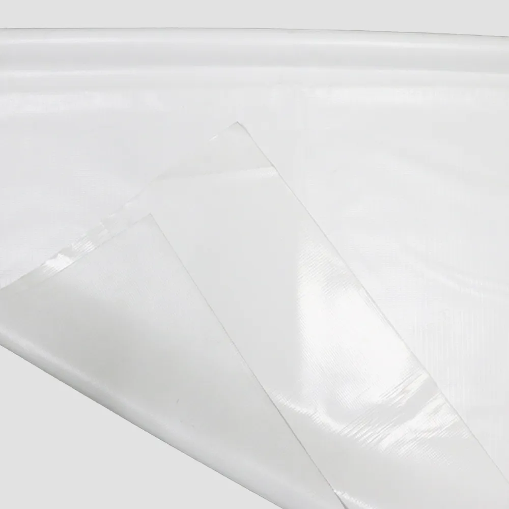 16.5 OZ Blockout Solid Premium Tent Sidewall Vinyl, Glossy White