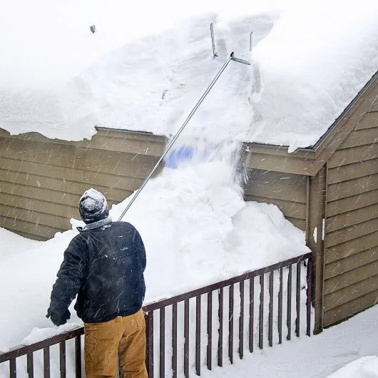20 ft Lightweight Roof Snow Rake Removal Tool  w/ Adjustable Telescoping Handle