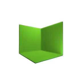 2.4m x 2.4m x 2.4m Chorma Key Wall Corner Photo Booth (Made To Order)