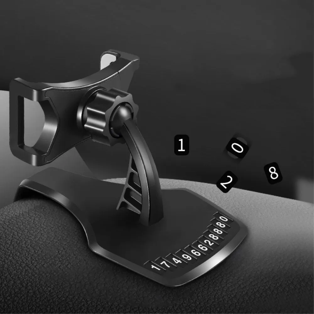 3 in 1 Car GPS Smartphone Holder: Dashboard / Visor Clamp   AC Grid Clip for Plum Compass - Black