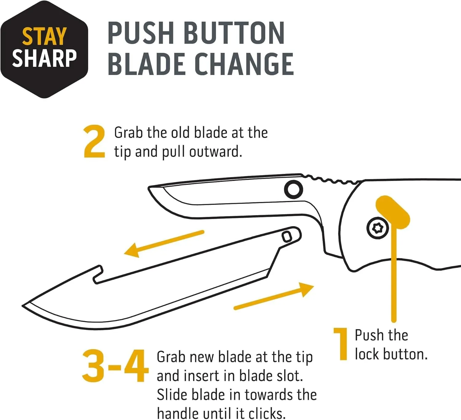 3.5" Razorsafe Replacement Sharp-Point Knife Blades, 24 Piece Value Pack