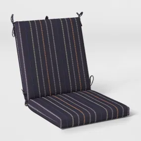 43"x21" Dashed Lines Woven Outdoor Chair Cushion Sapphire Blue - Threshold