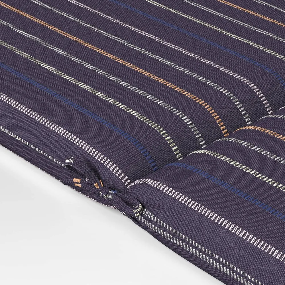 43"x21" Dashed Lines Woven Outdoor Chair Cushion Sapphire Blue - Threshold