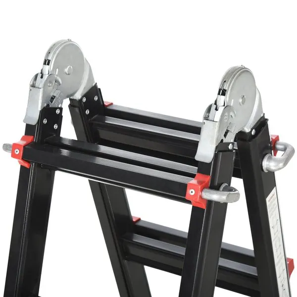 4M Aluminium Telescopic Extendable Ladder W/ Non-Slip Feet
