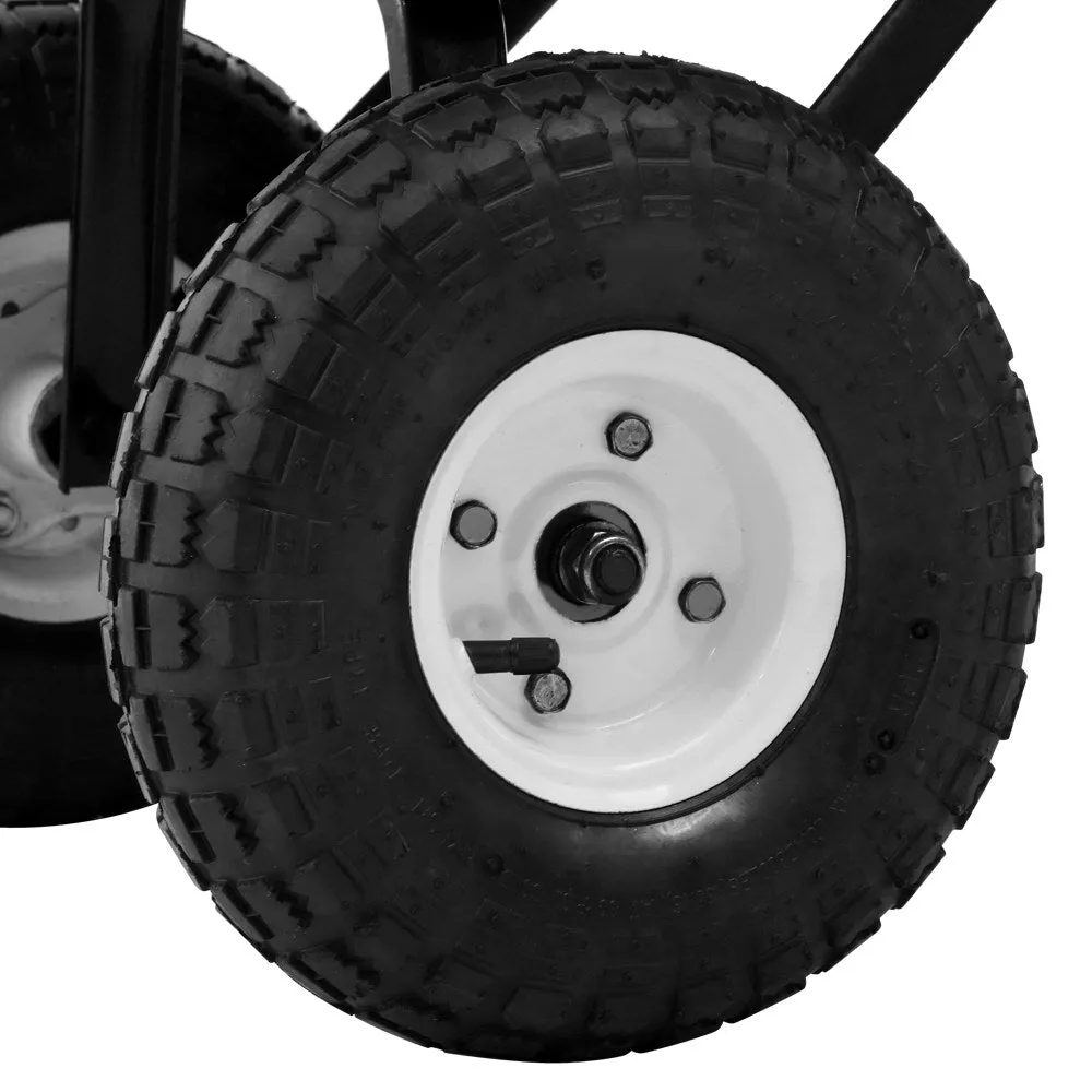 75L Garden Dump Cart Wheel Barrow Wheelbarrow Nursery Green