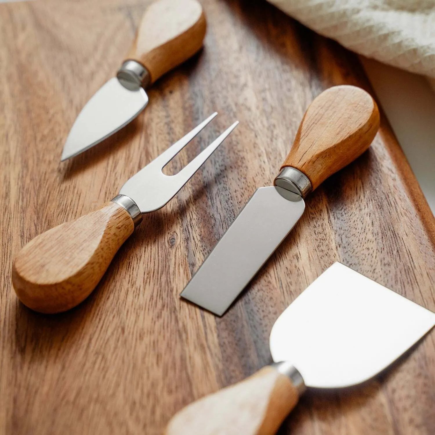 Avalon 4 Piece Wood Handle Cheese Knife Set