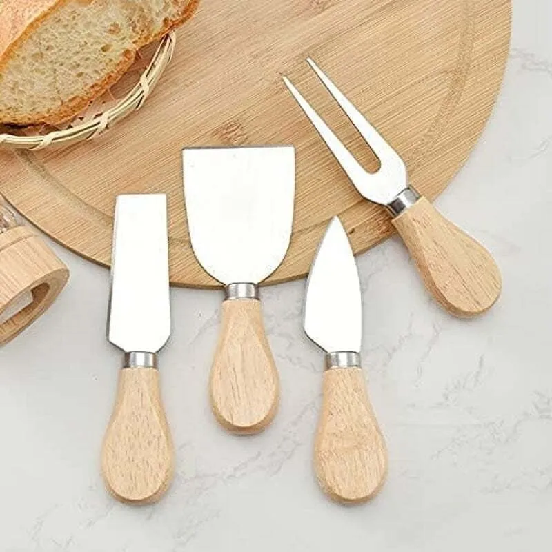 Avalon 4 Piece Wood Handle Cheese Knife Set