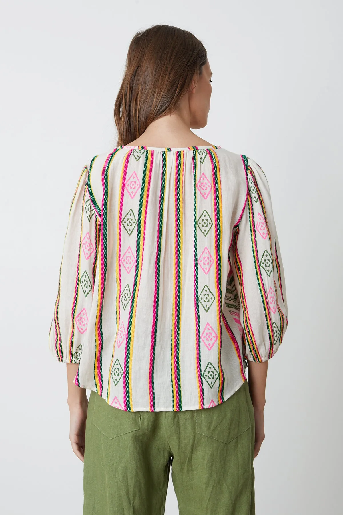 BETH JACQUARD BOHO TOP