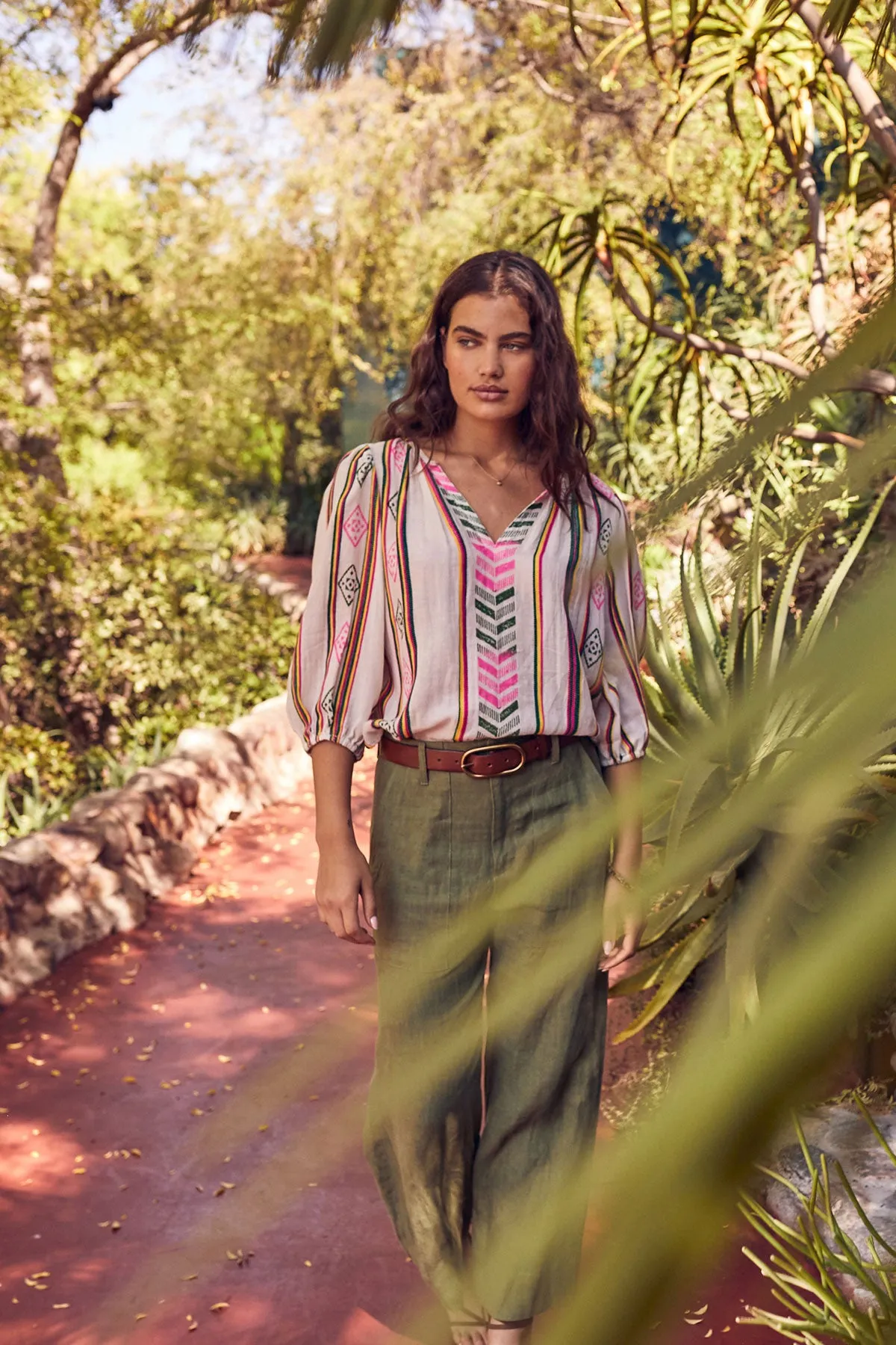 BETH JACQUARD BOHO TOP