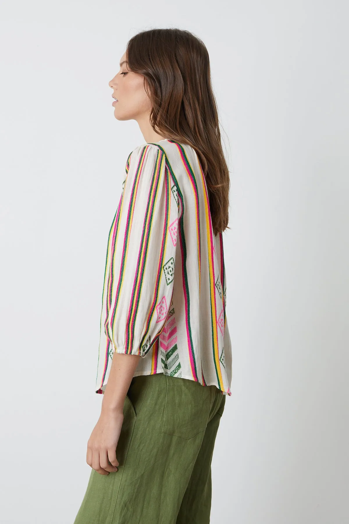 BETH JACQUARD BOHO TOP