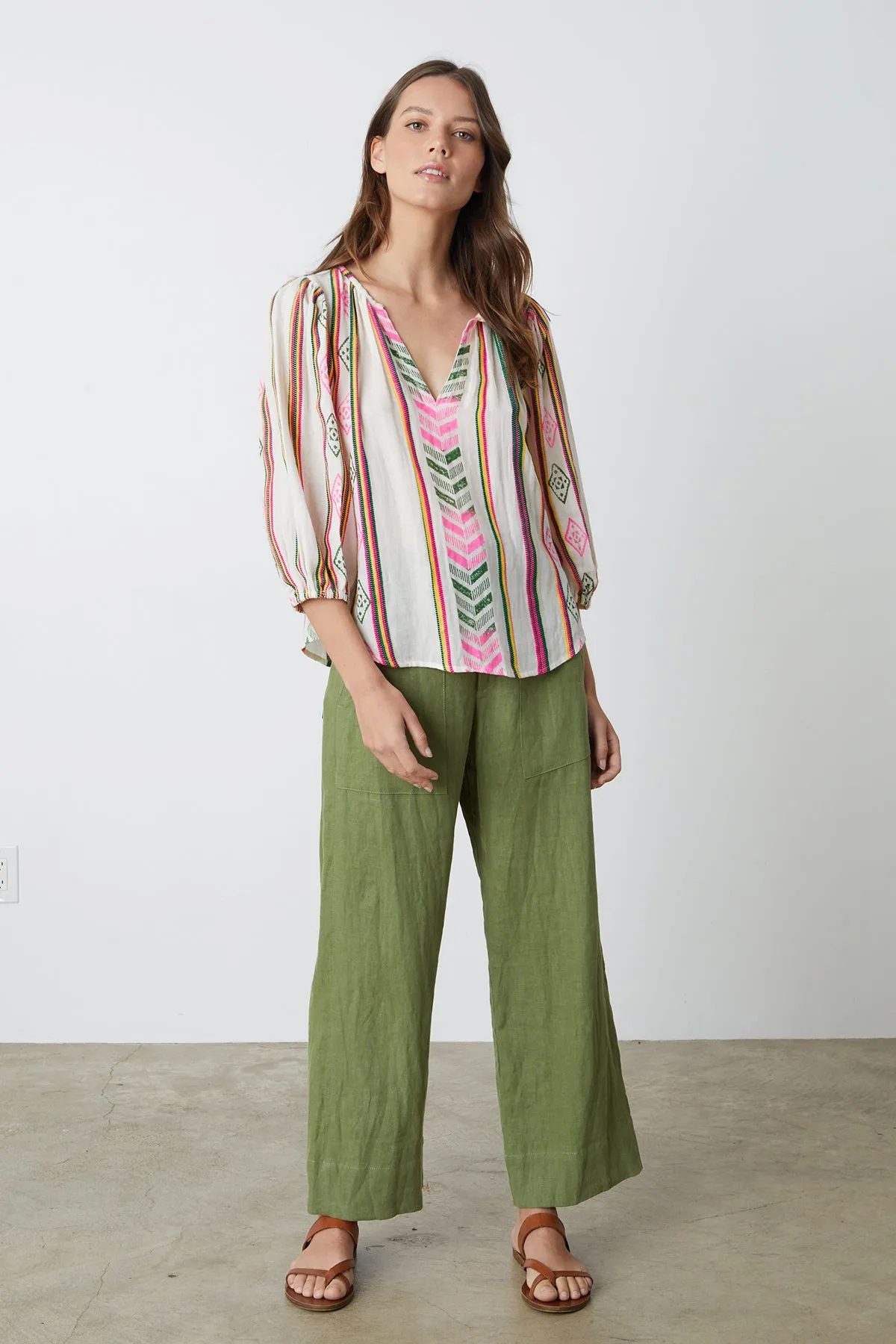 BETH JACQUARD BOHO TOP