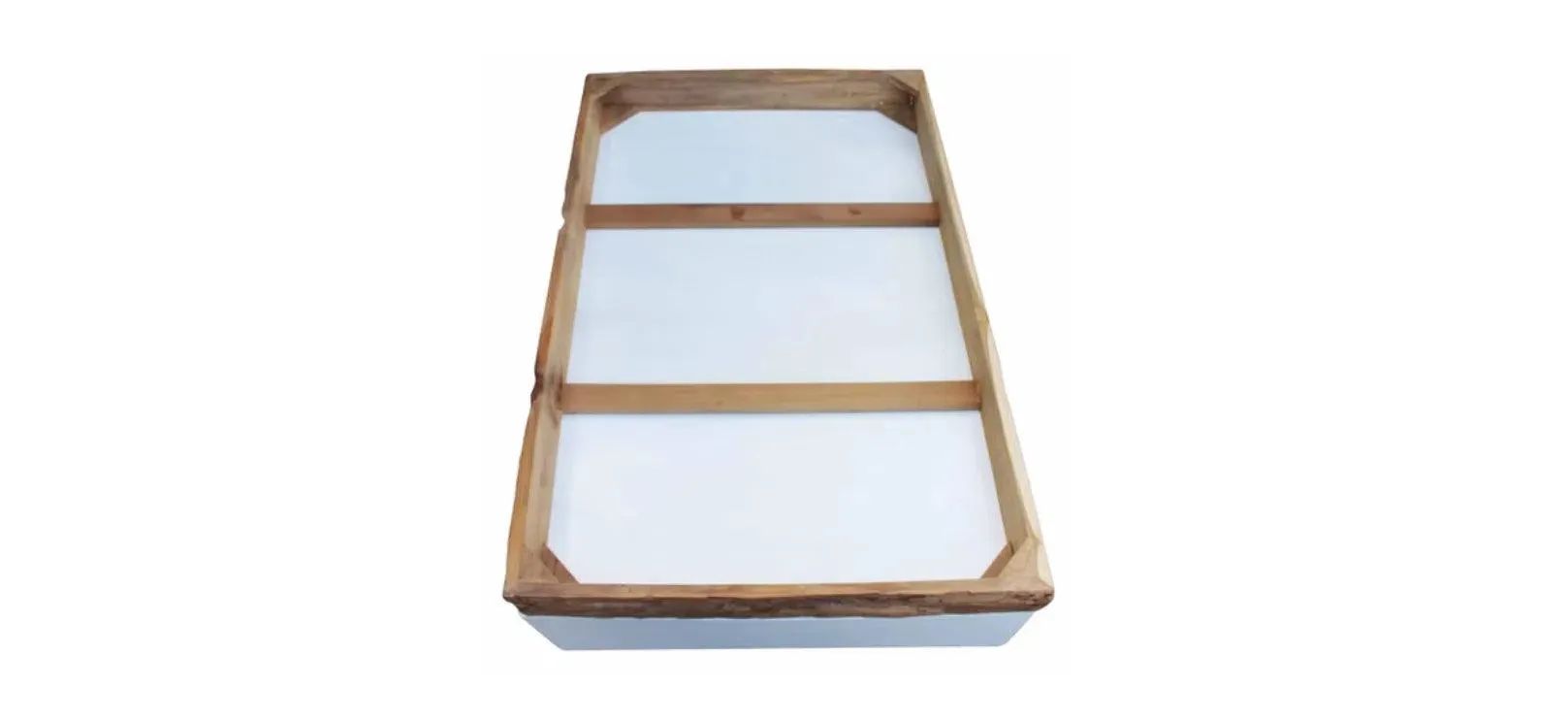 Bodhi Outdoor Resin And Wood White Rectangular Coffee Table