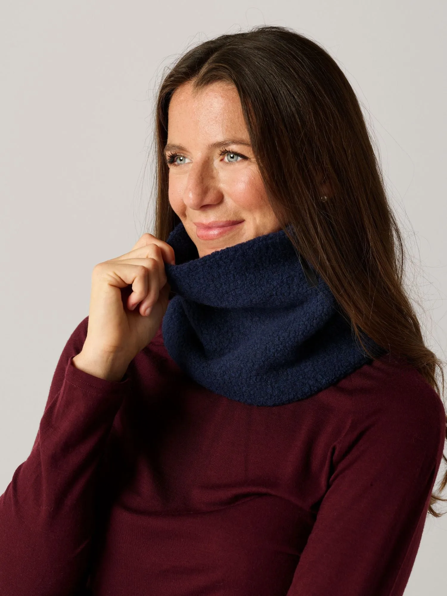 Camilla Wool Neckwarmer Navy
