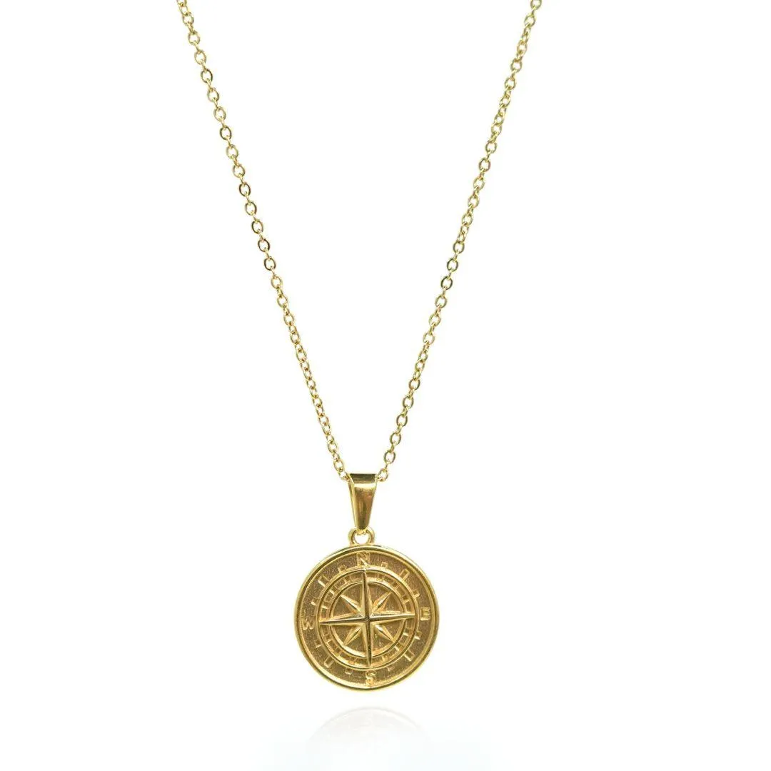 Compass & Bracelet Set - Gold