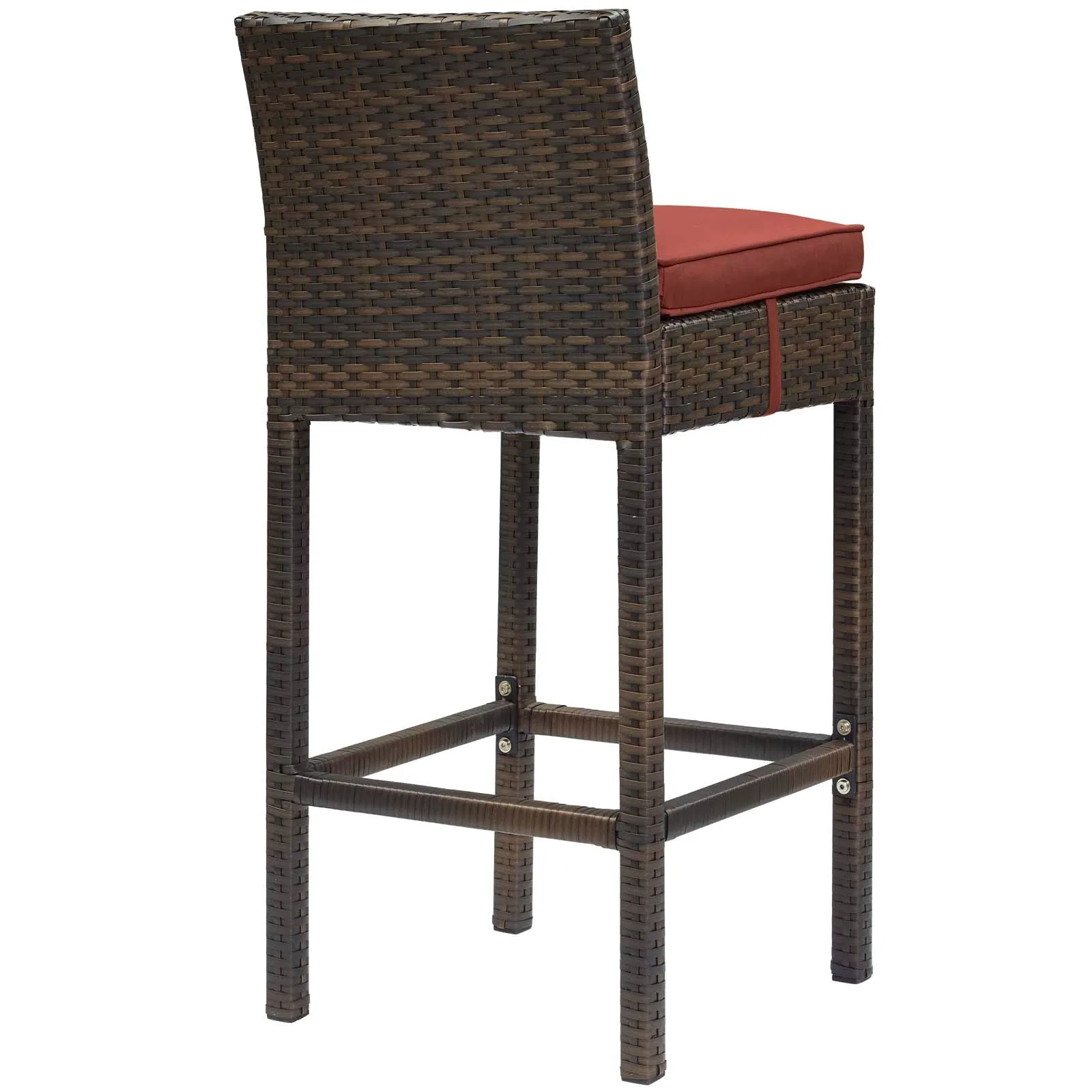 Conduit Bar Stool Outdoor Patio Wicker Rattan Set of 2 by Modway