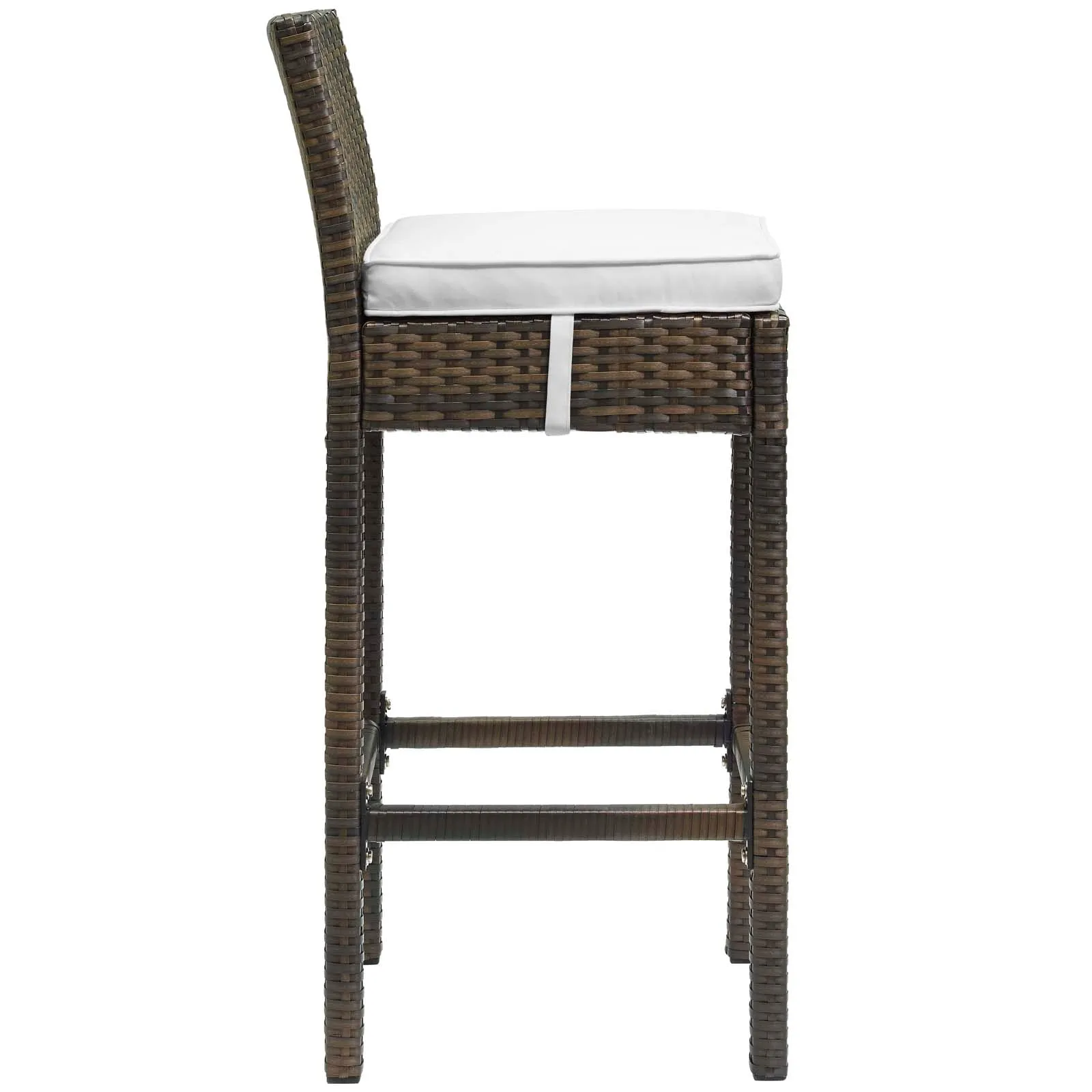 Conduit Bar Stool Outdoor Patio Wicker Rattan Set of 2 by Modway