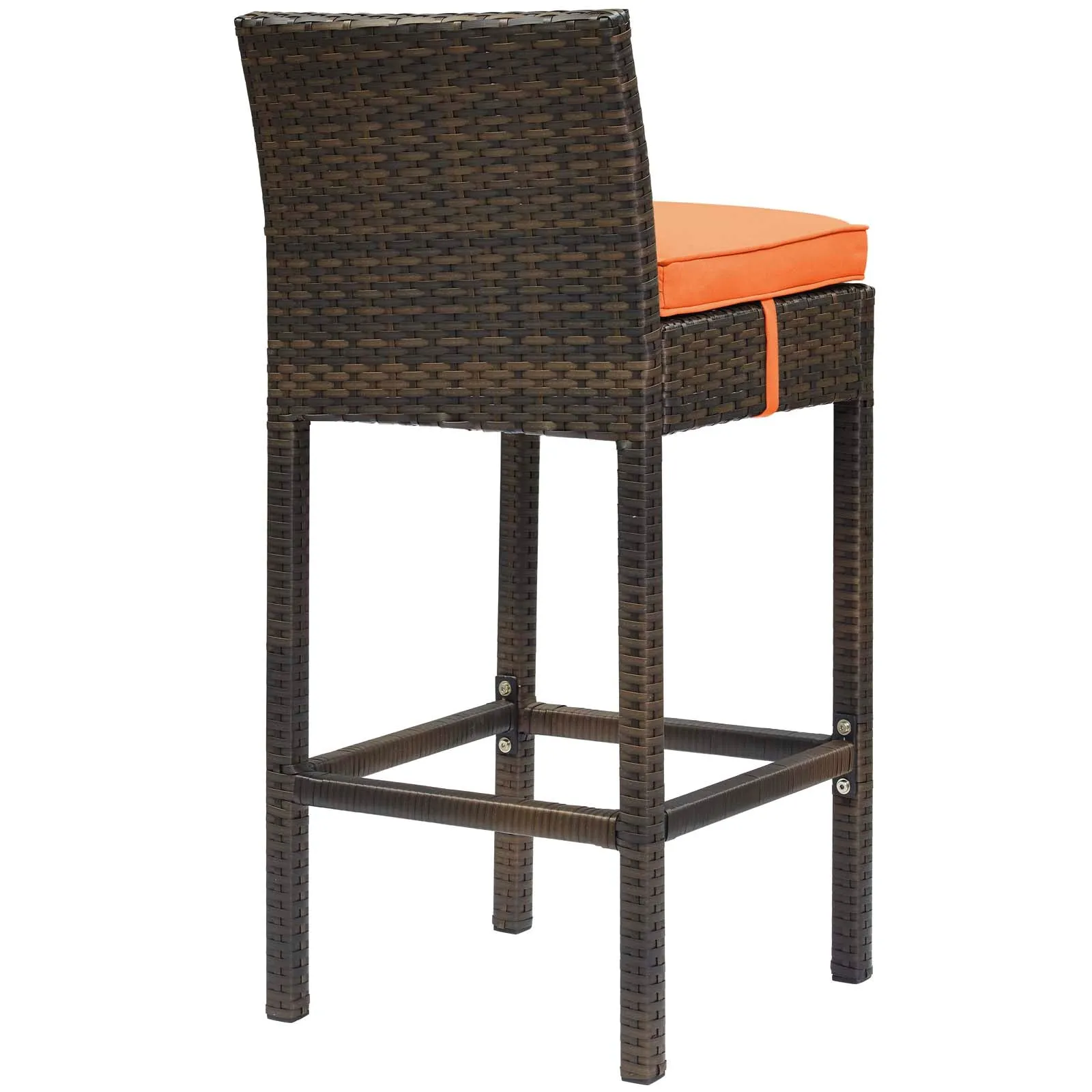Conduit Bar Stool Outdoor Patio Wicker Rattan Set of 2 by Modway