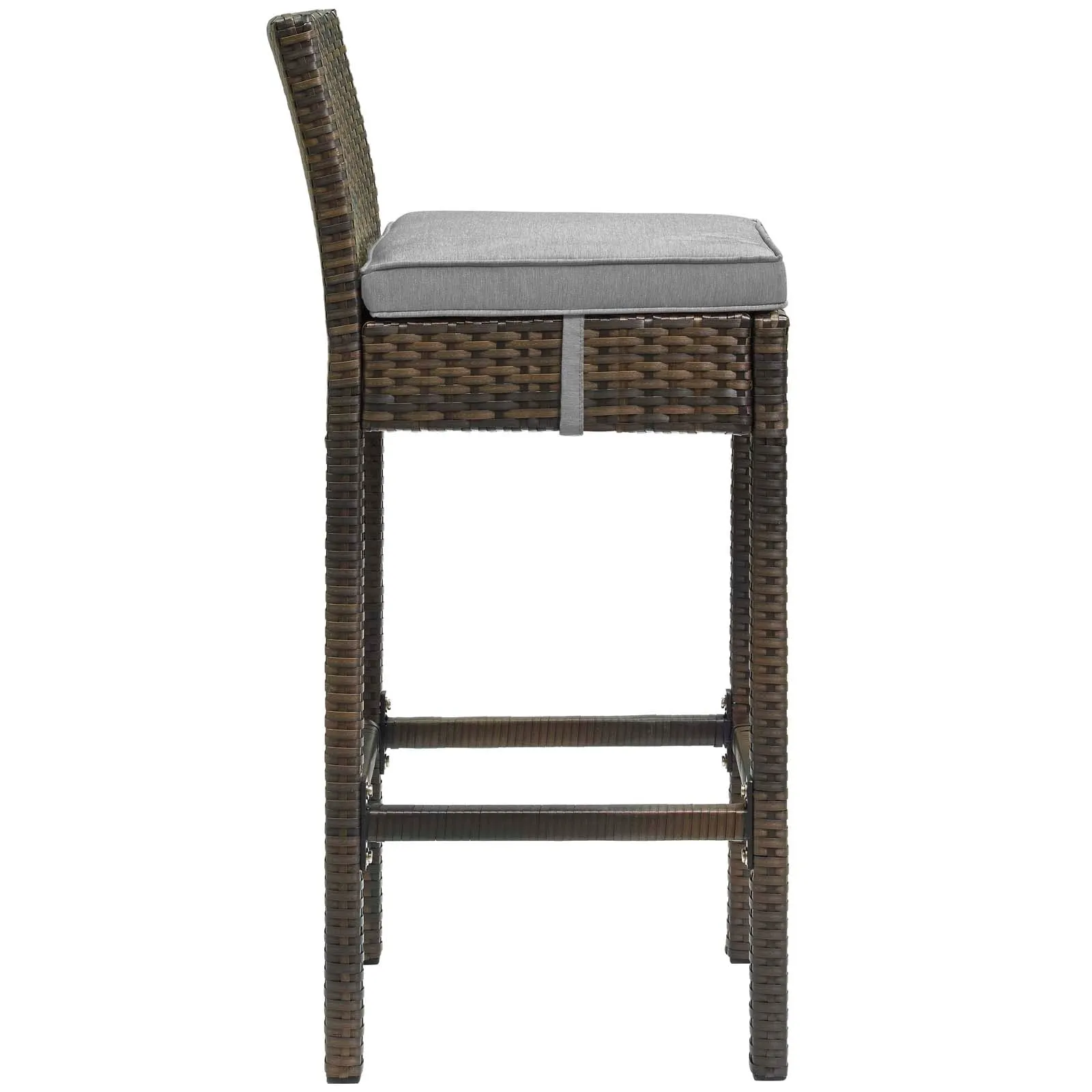Conduit Bar Stool Outdoor Patio Wicker Rattan Set of 2 by Modway