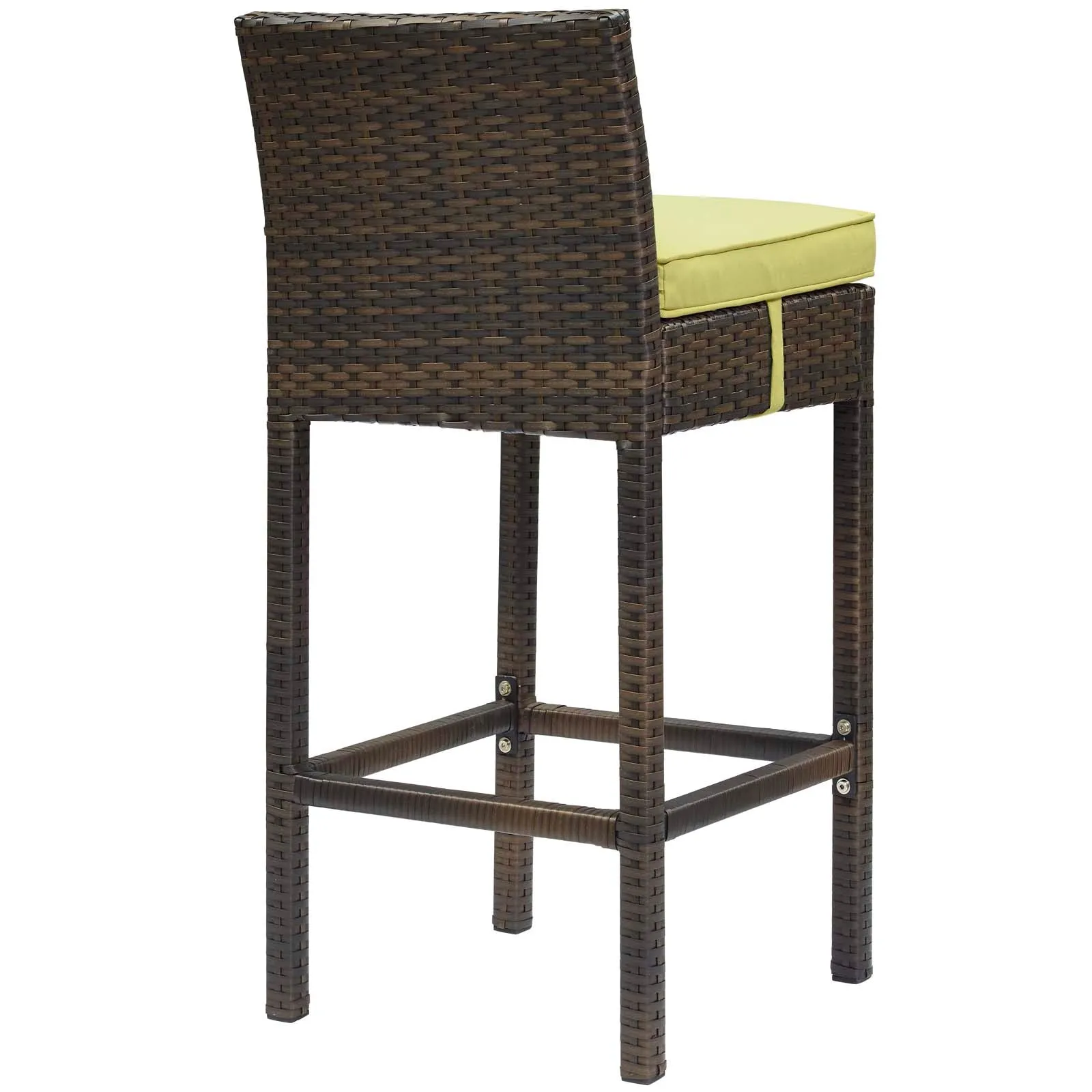 Conduit Bar Stool Outdoor Patio Wicker Rattan Set of 2 by Modway