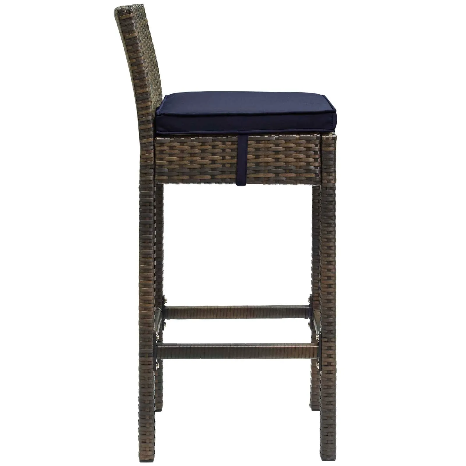 Conduit Bar Stool Outdoor Patio Wicker Rattan Set of 2 by Modway