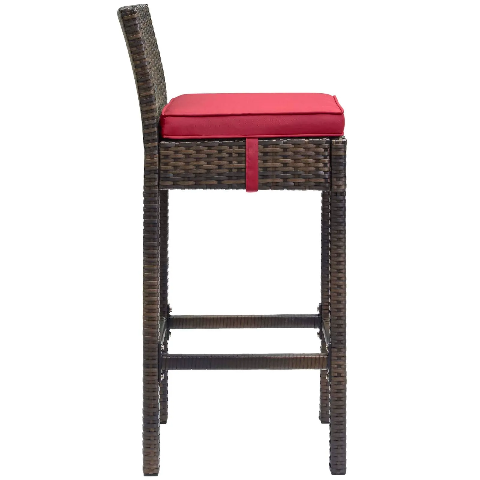 Conduit Bar Stool Outdoor Patio Wicker Rattan Set of 2 by Modway