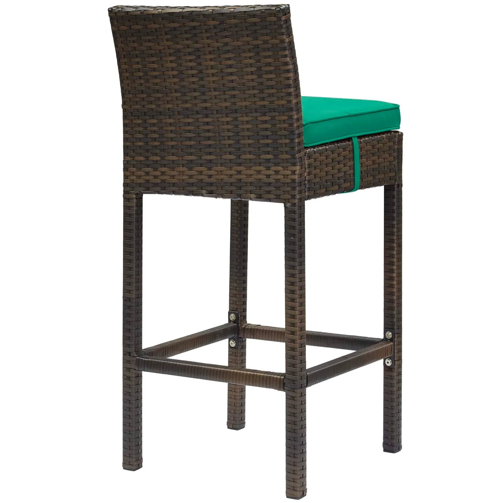 Conduit Bar Stool Outdoor Patio Wicker Rattan Set of 2 by Modway