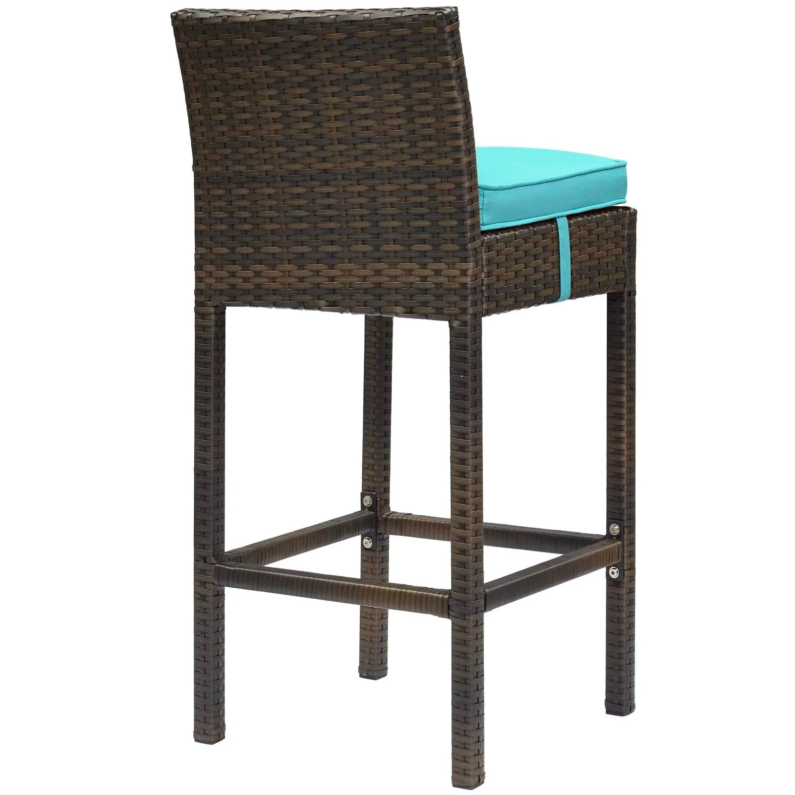 Conduit Bar Stool Outdoor Patio Wicker Rattan Set of 2 by Modway