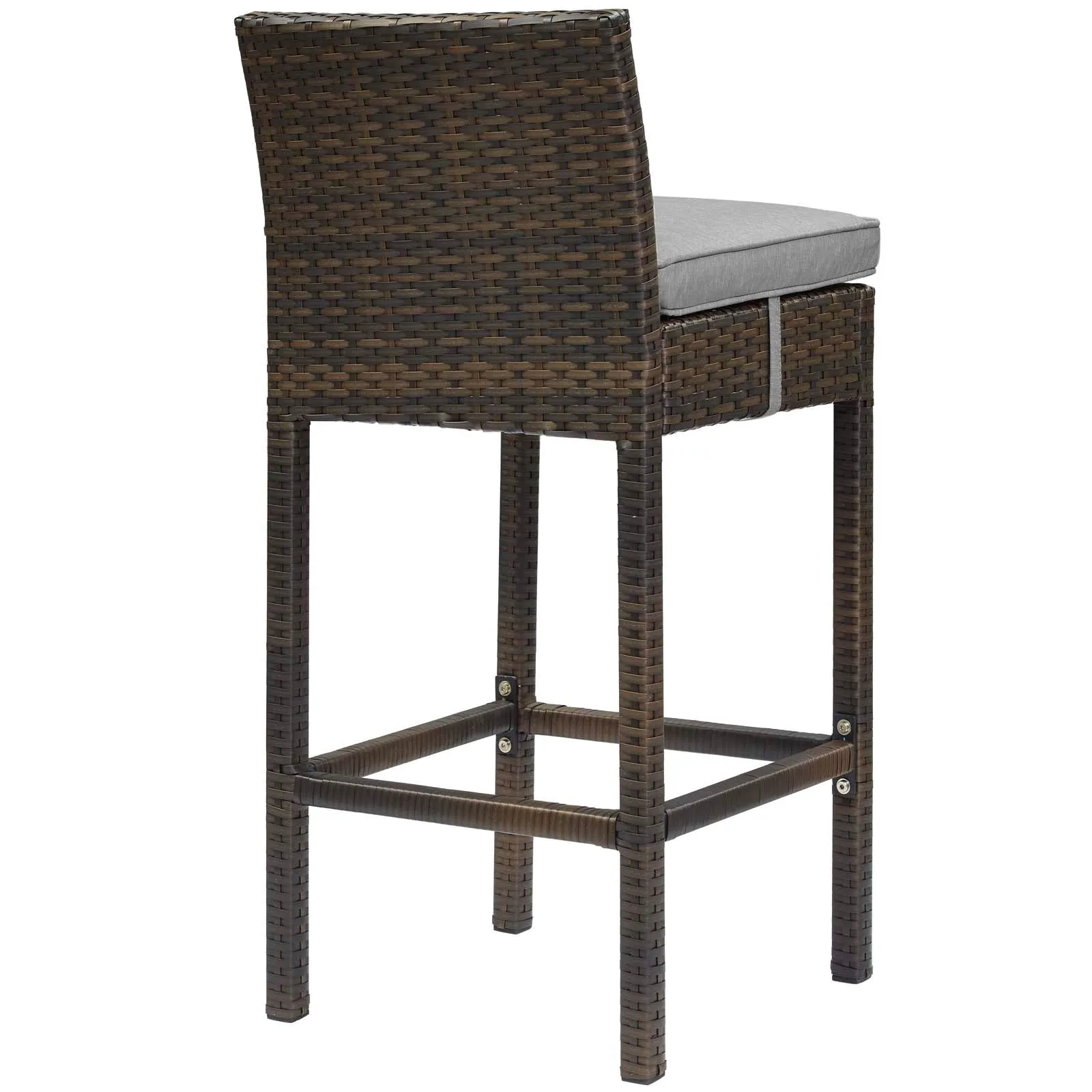 Conduit Bar Stool Outdoor Patio Wicker Rattan Set of 2 by Modway