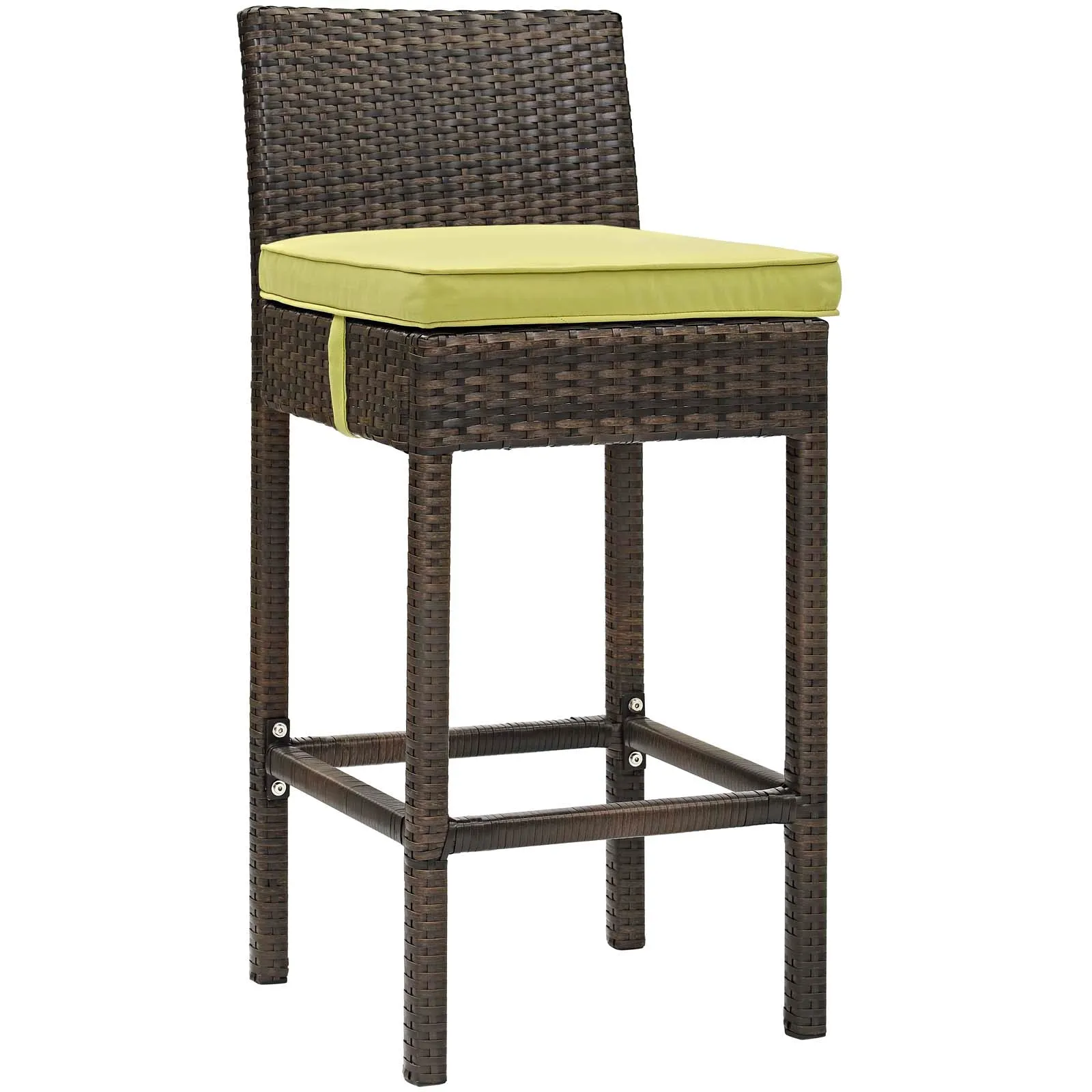Conduit Bar Stool Outdoor Patio Wicker Rattan Set of 2 by Modway