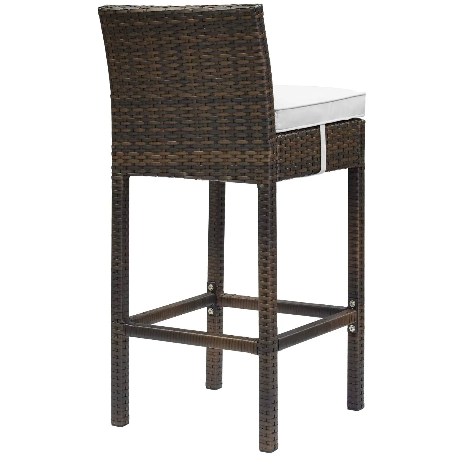 Conduit Bar Stool Outdoor Patio Wicker Rattan Set of 2 by Modway
