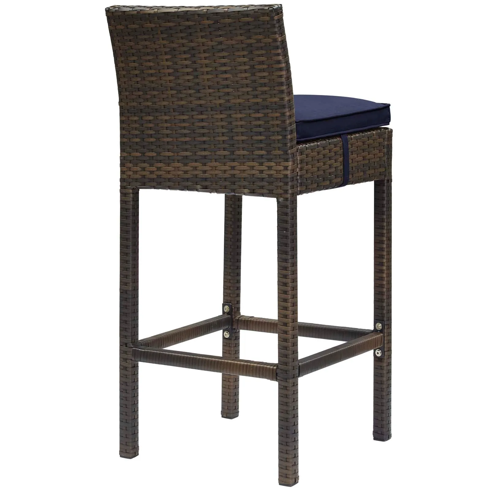 Conduit Bar Stool Outdoor Patio Wicker Rattan Set of 2 by Modway