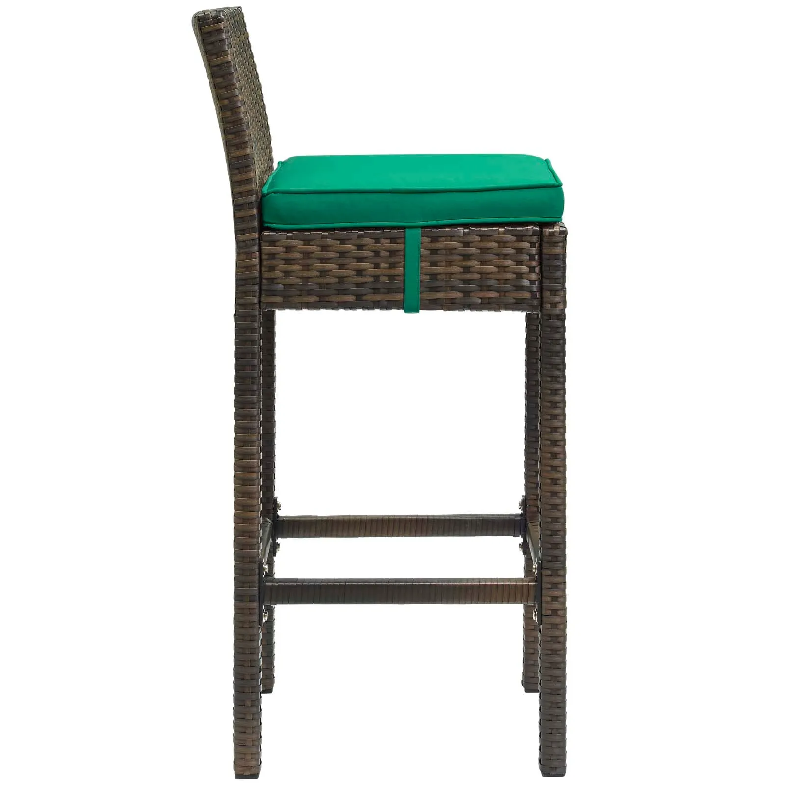 Conduit Bar Stool Outdoor Patio Wicker Rattan Set of 2 by Modway