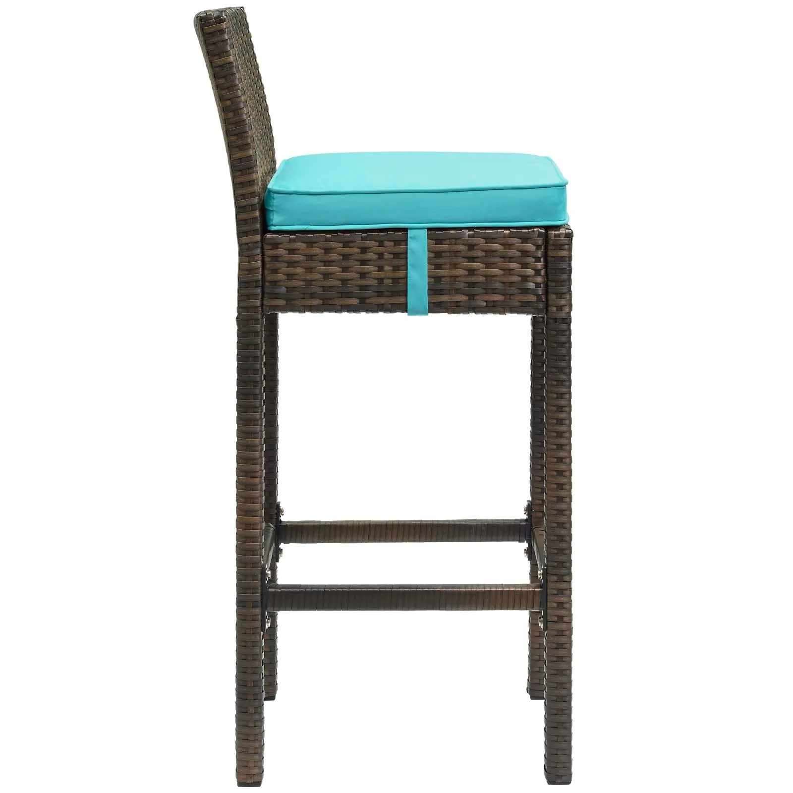 Conduit Bar Stool Outdoor Patio Wicker Rattan Set of 2 by Modway