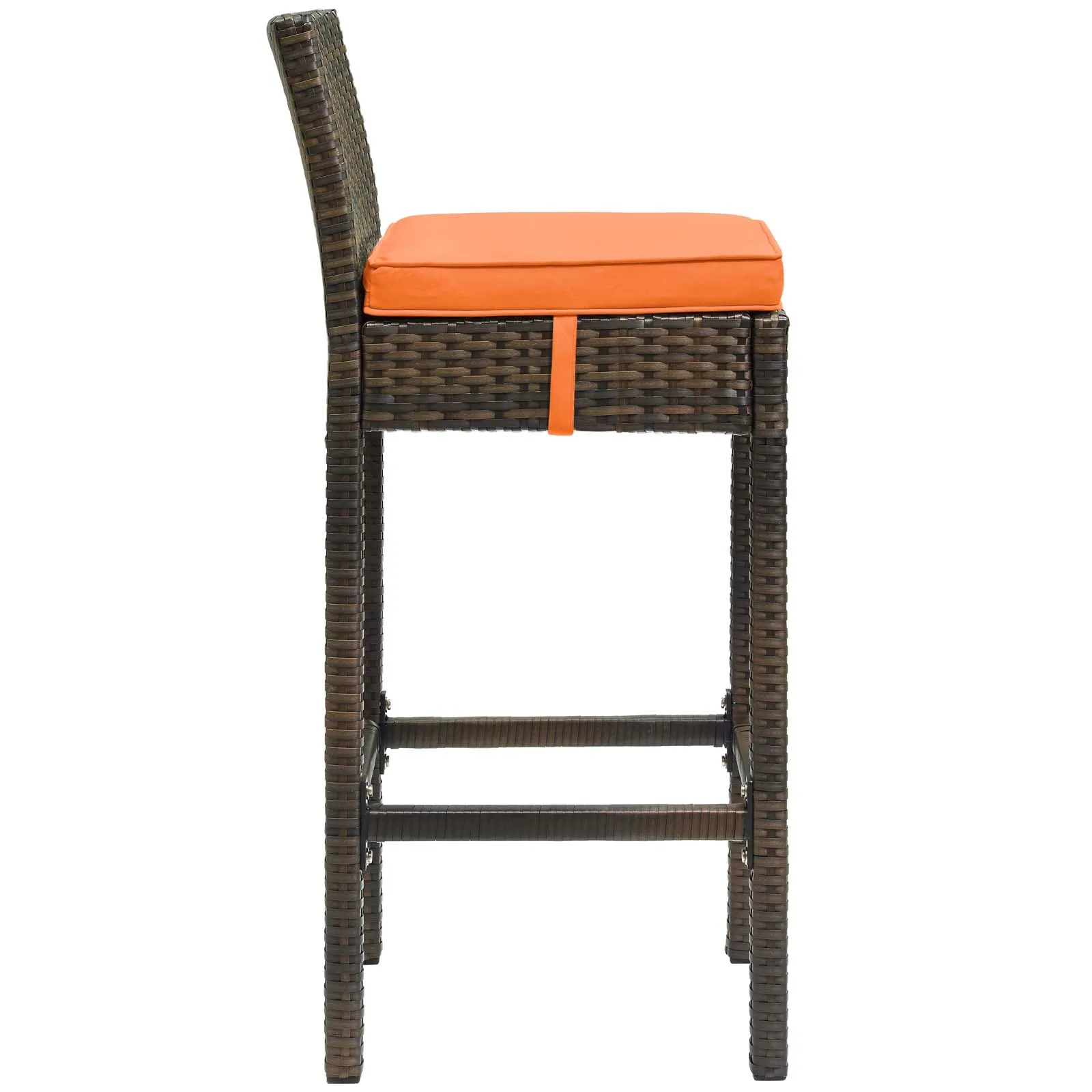 Conduit Bar Stool Outdoor Patio Wicker Rattan Set of 2 by Modway