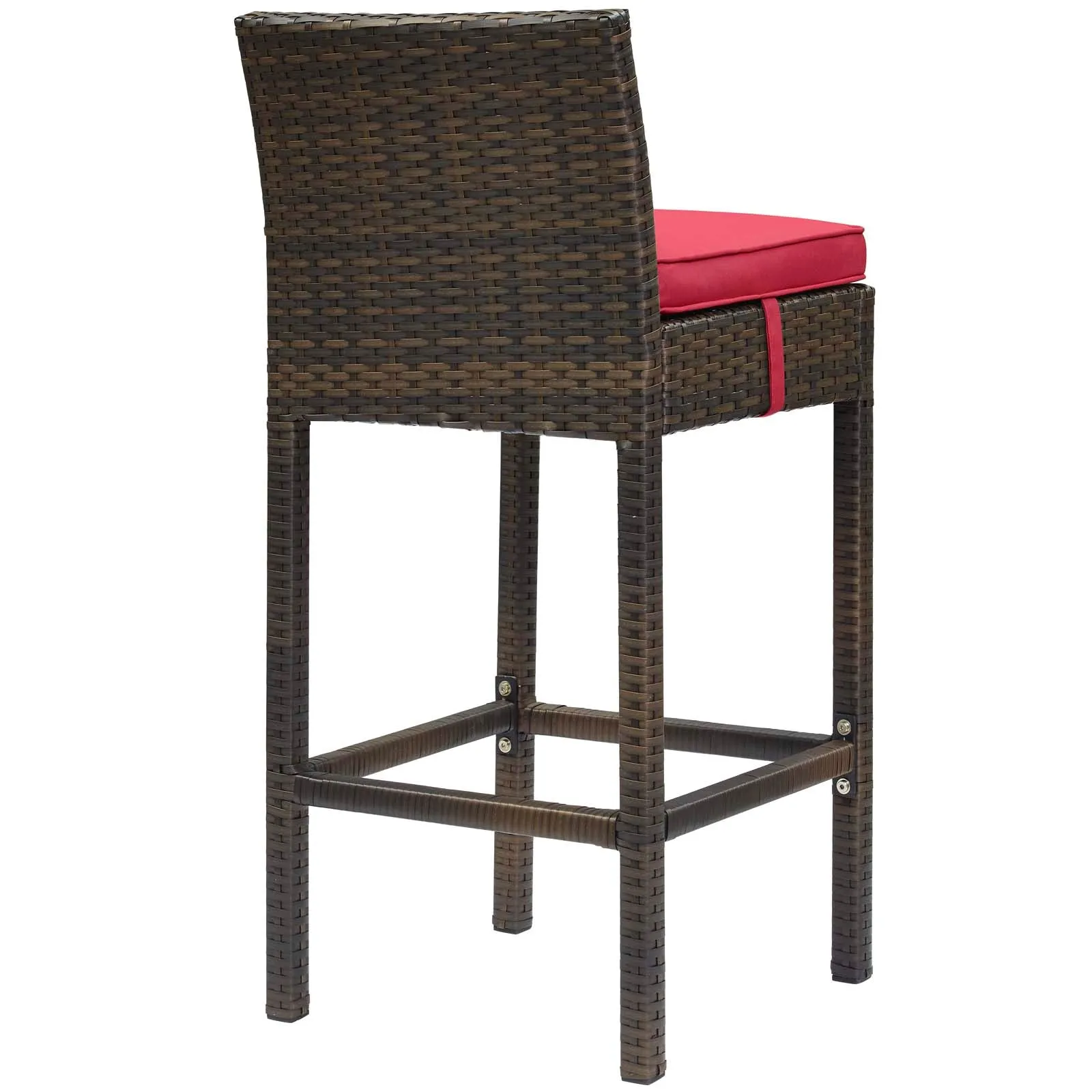 Conduit Bar Stool Outdoor Patio Wicker Rattan Set of 2 by Modway