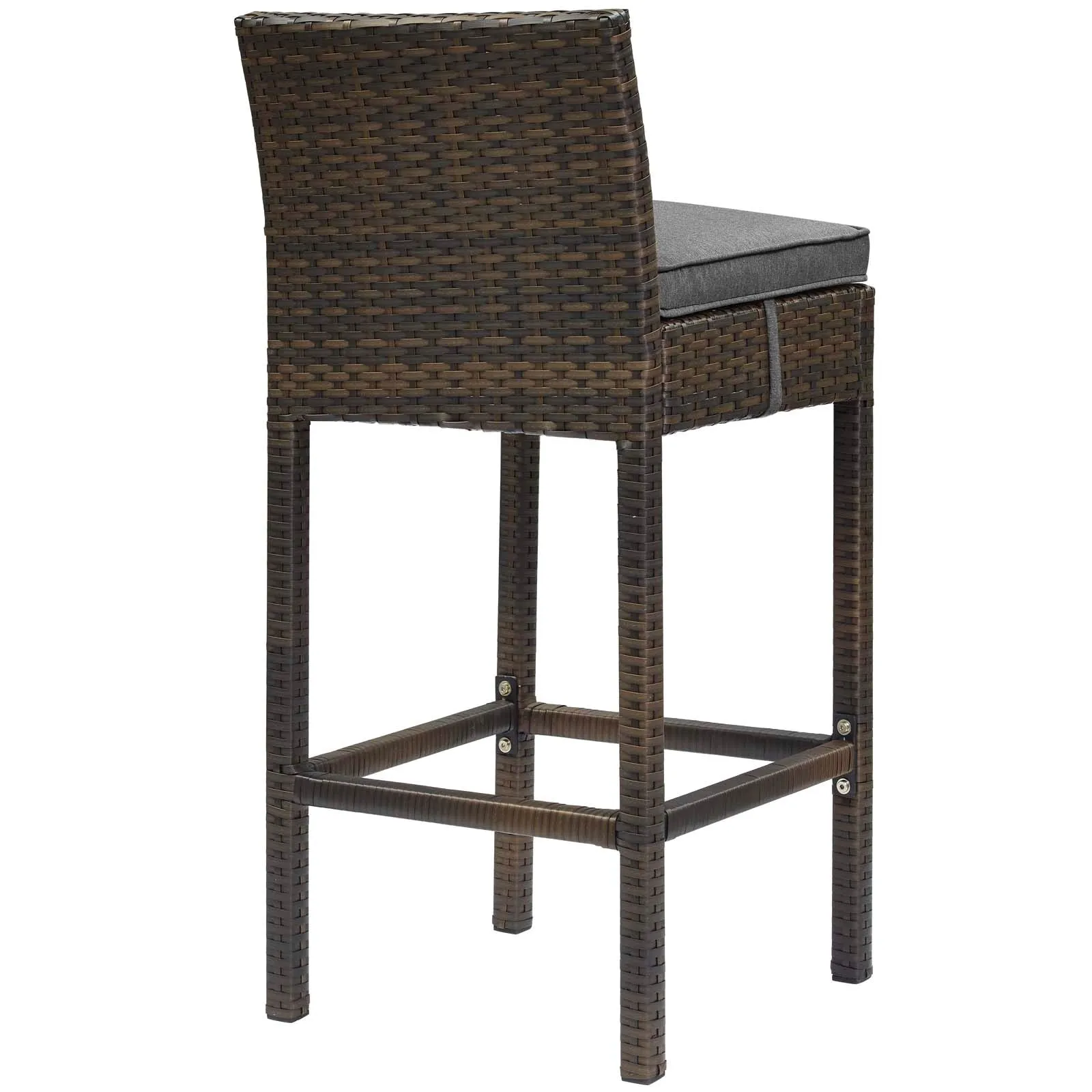 Conduit Bar Stool Outdoor Patio Wicker Rattan Set of 2 by Modway