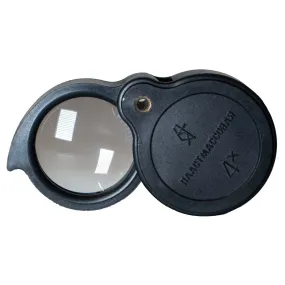 Folding Magnifier - round, in hard case [cl]