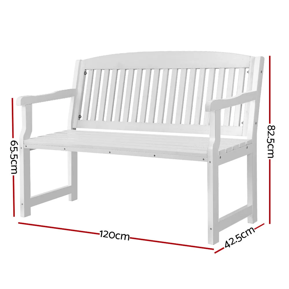 Handcrafted Wooden 2-Seater Garden Bench, Weather-Resistant - Gardeon