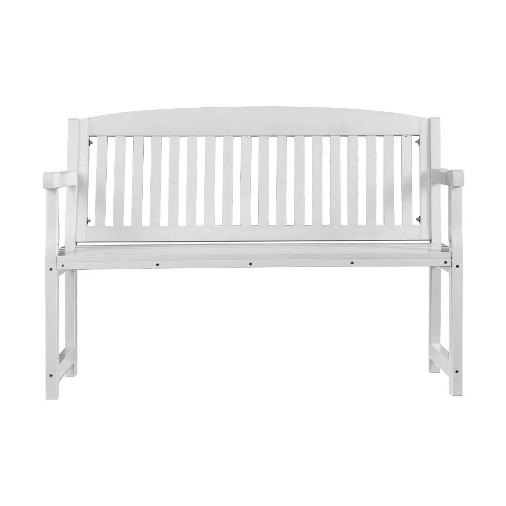 Handcrafted Wooden 2-Seater Garden Bench, Weather-Resistant - Gardeon