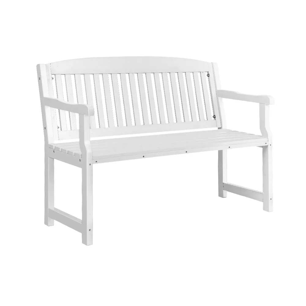 Handcrafted Wooden 2-Seater Garden Bench, Weather-Resistant - Gardeon