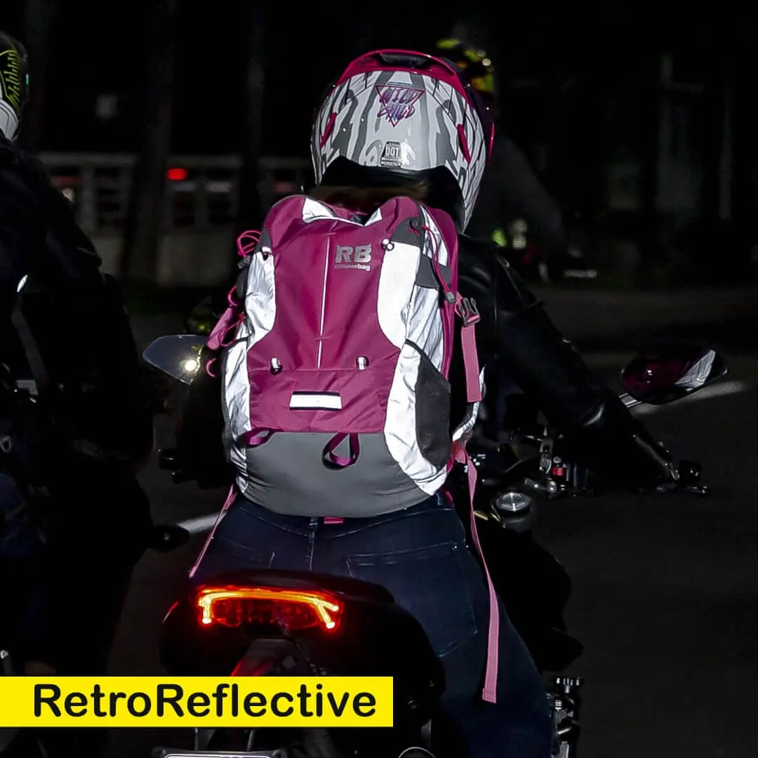 High Visibility Pink Reflective Commuter Bike Backpack | Riderbag Reflektor35