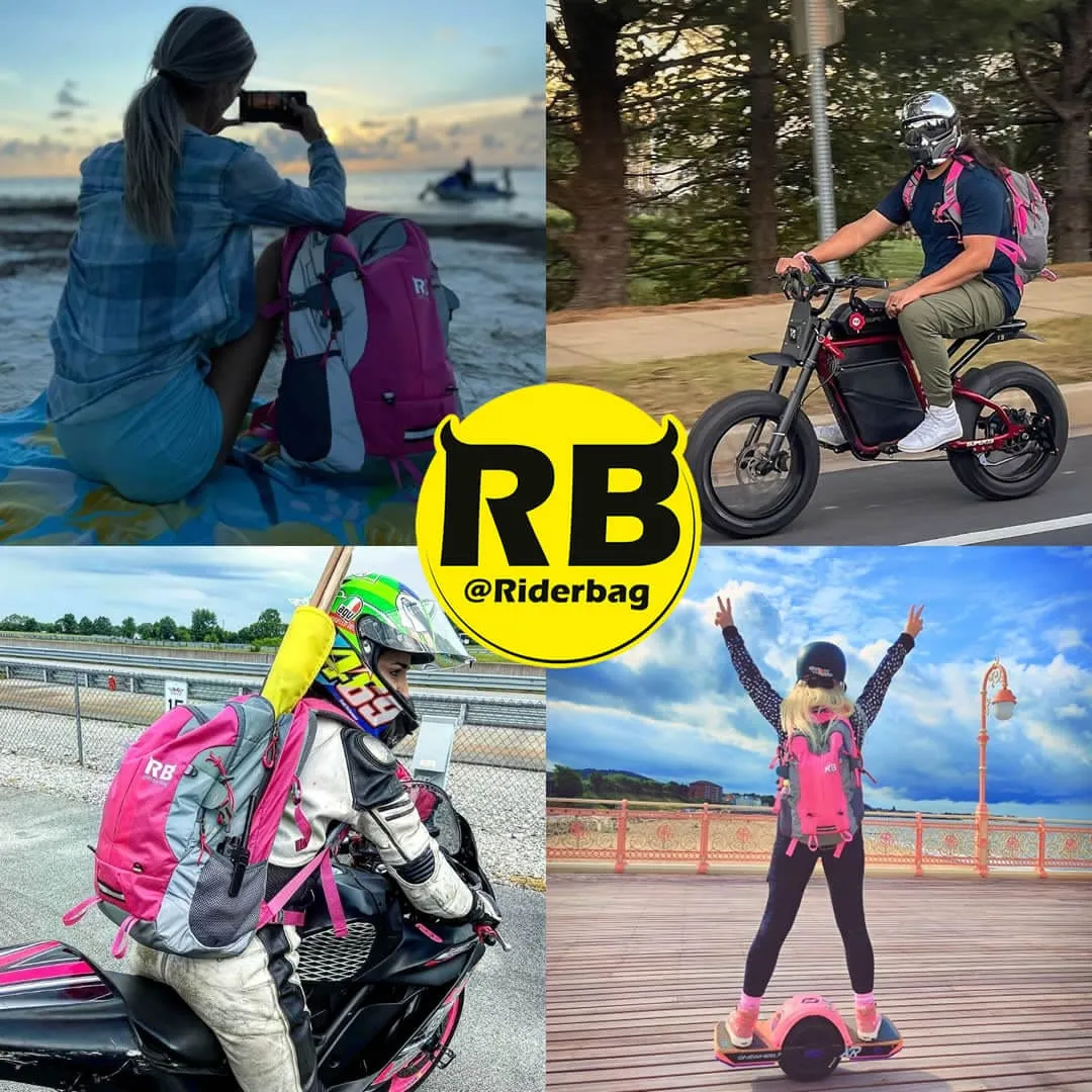 High Visibility Pink Reflective Commuter Bike Backpack | Riderbag Reflektor35