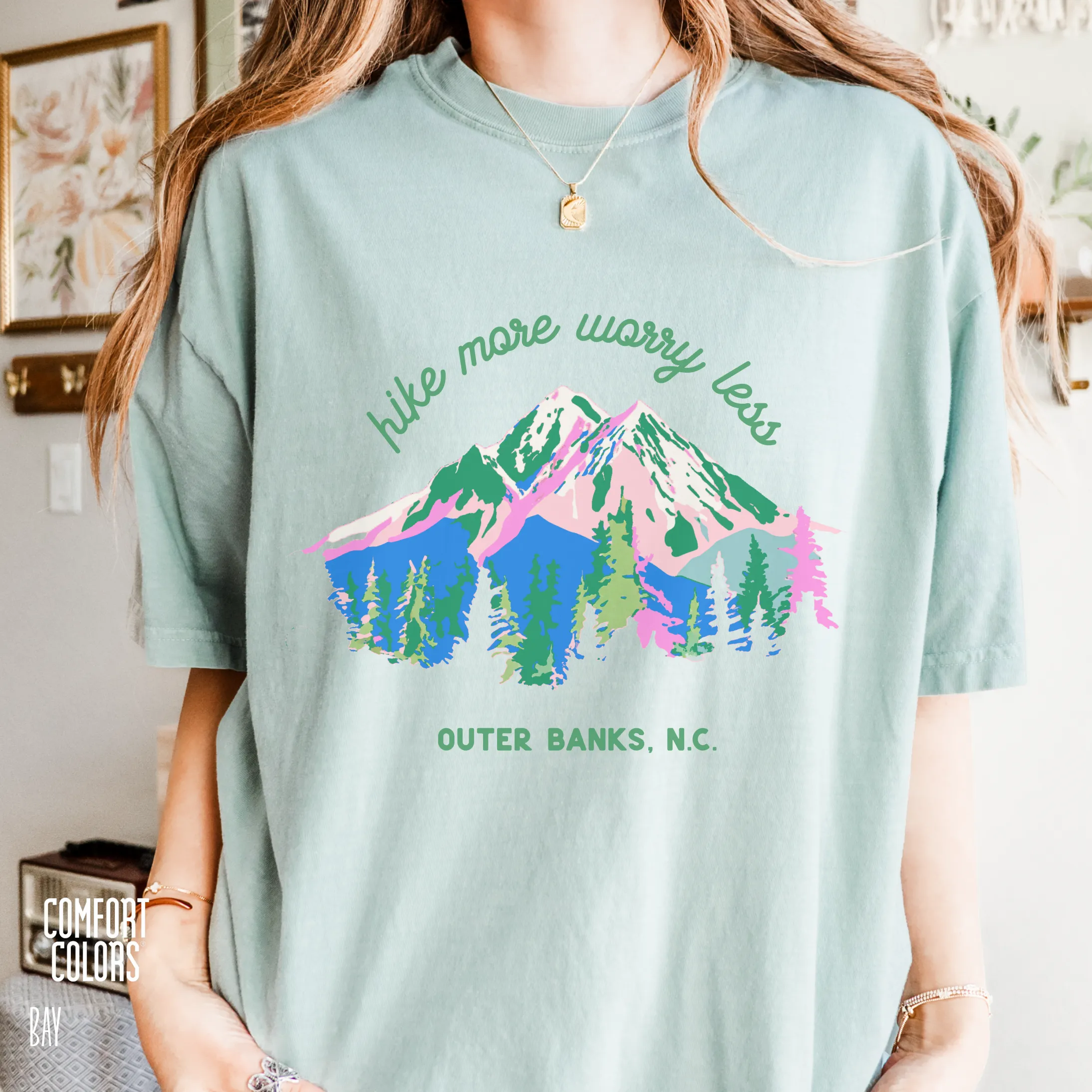 Hike More Worry Less Destination Tee