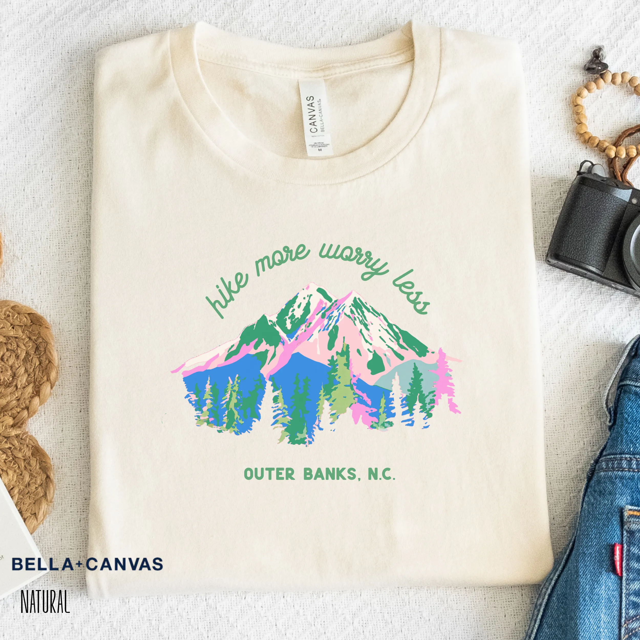 Hike More Worry Less Destination Tee