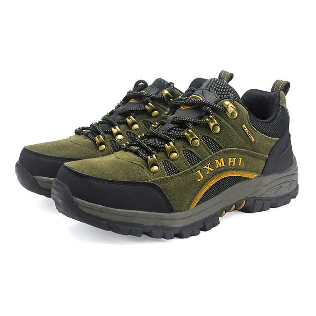 Joomra Men Hiking Shoes Windproof Waterproof Trekking leather Shoes Climbing  Fishing Shoes New popular Breathable Outdoor shoes