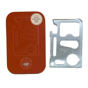 Kikkerland Multi Tool - 10 in 1 Survival Tool Tin*