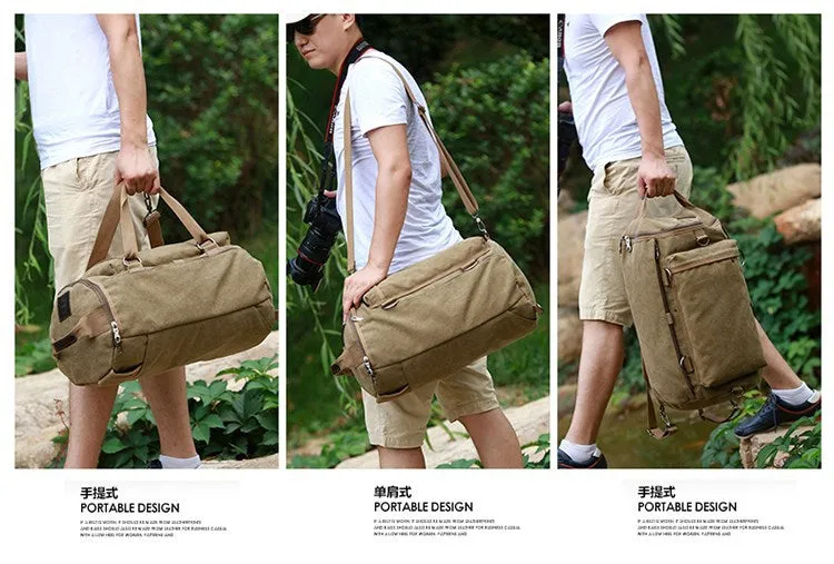Large capacity retro travel backpack for boys