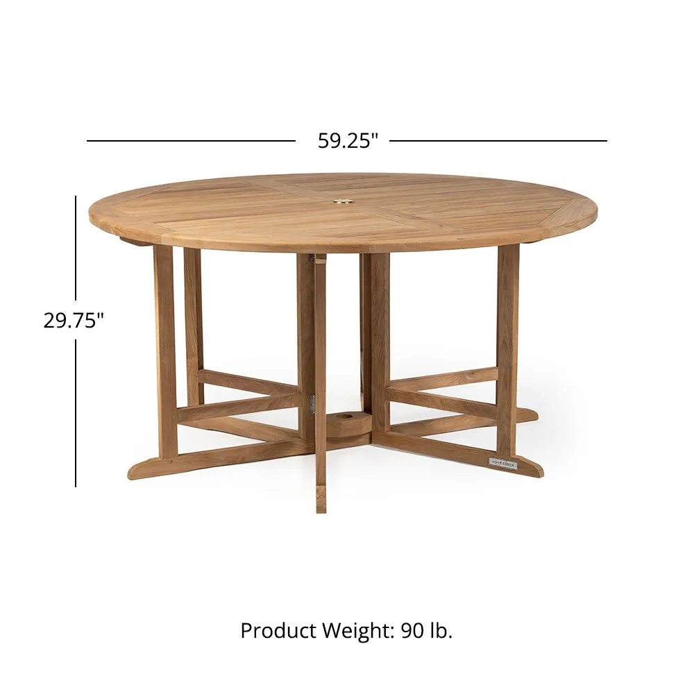 Luna Grade A Teak Folding Table
