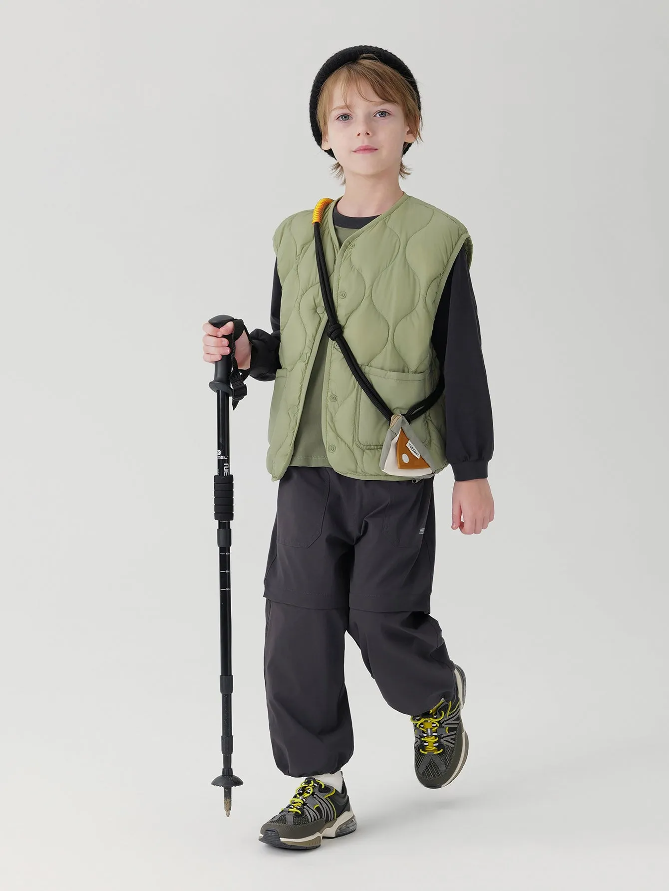 MARC & JANIE Boys Girls Cargo Pants Kids Detachable Straight Leg Shorts 241237