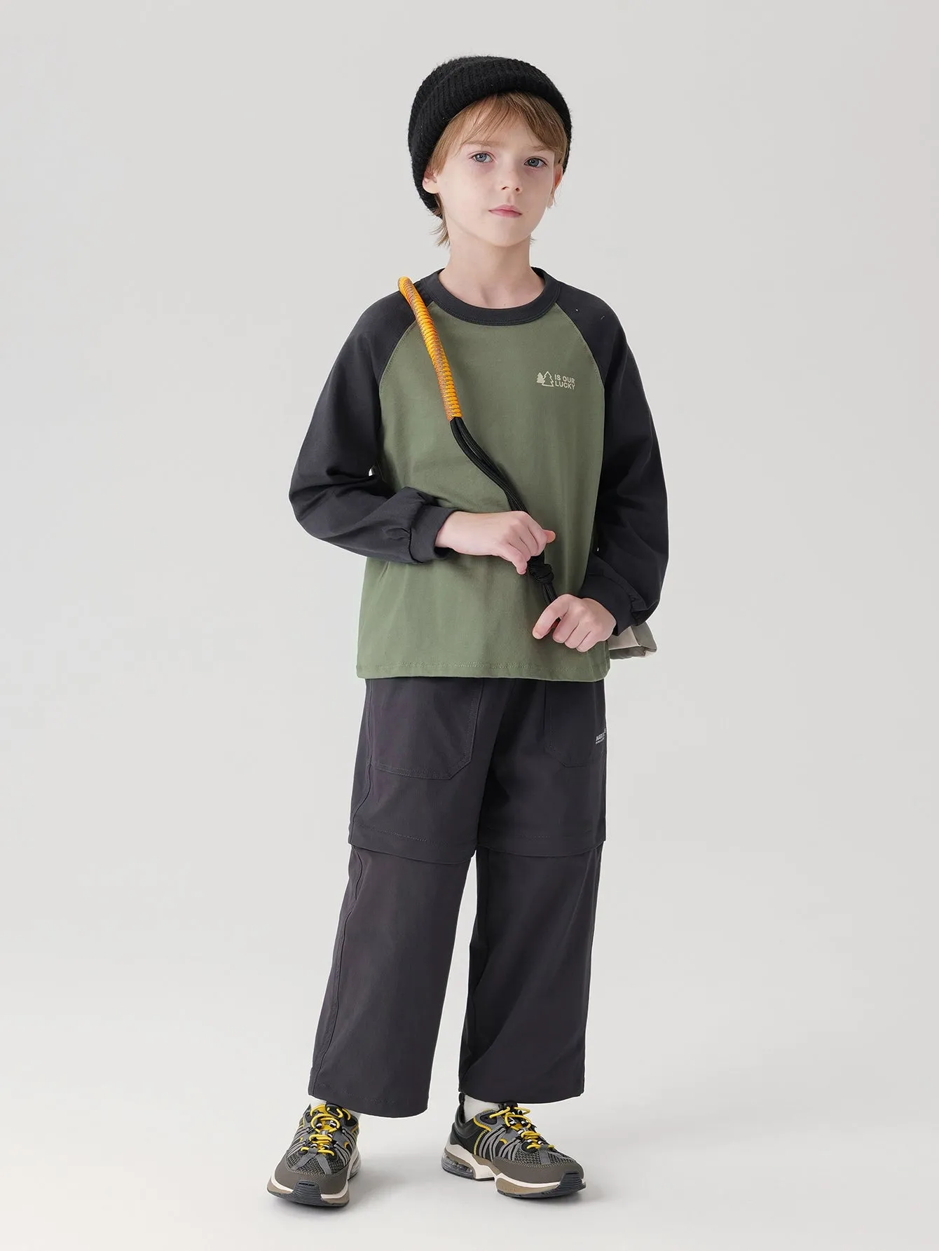 MARC & JANIE Boys Girls Cargo Pants Kids Detachable Straight Leg Shorts 241237